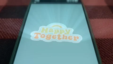 Text Happy Together, unity concept, presentation Stock Footage 309830117