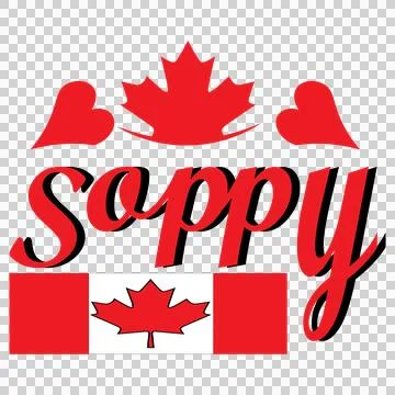 Text With Hearts And Leaf maple typography black white Stock Illustration