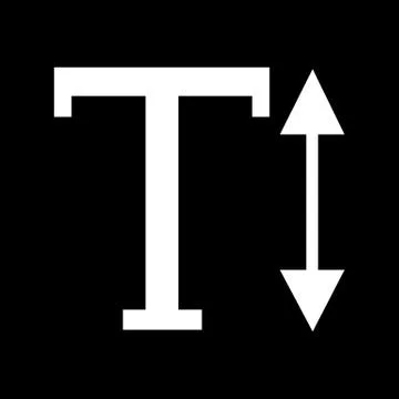 Text Height edit sign icon Illustration design Stock Illustration