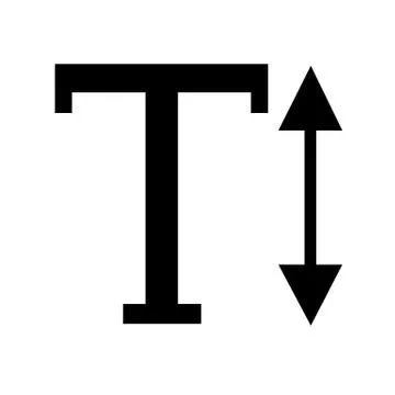 Text Height edit sign icon Illustration design Stock Illustration