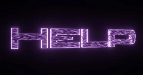 Text "HELP" with an animized texture "noise" Stock Footage 252852438