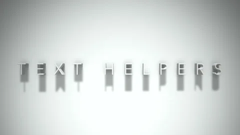 Text helpers 3D title animation white text on a white background Stock Footage 299748953
