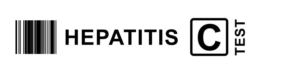 Text Hepatitis C TEST on white background, illustration Illustrazione stock