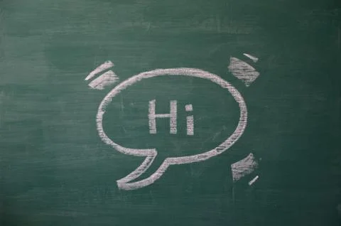 Text hi in messagebox 库存照片