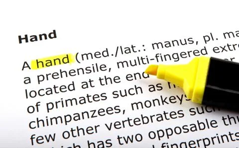 Text highlighted with felt tip pen Stock Illustration
