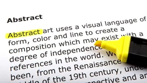 Text highlighted with felt tip pen Stock Illustration