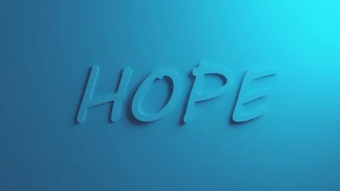 The text hope appears on the blue wall Stock Footage 155616468