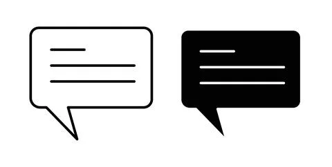 Text icon. Style is flat and line symbol 库存插图