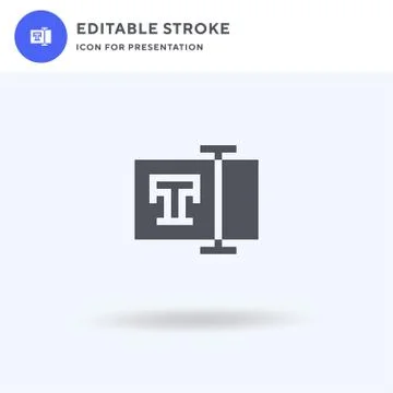 Text icon vector, filled flat sign, solid pictogram isolated on white, logo Illustrazione stock