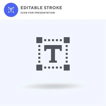 Text icon vector, filled flat sign, solid pictogram isolated on white, logo 库存插图