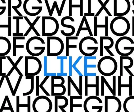 Like in text Illustrazione stock