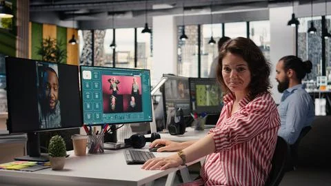 Text to image generating, portrait editor, AI models, for editorial content Stock Photos