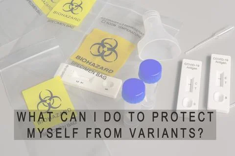 Text on image of Lab card kit tested NEGATIVE for coronavirus virus Stock Photos