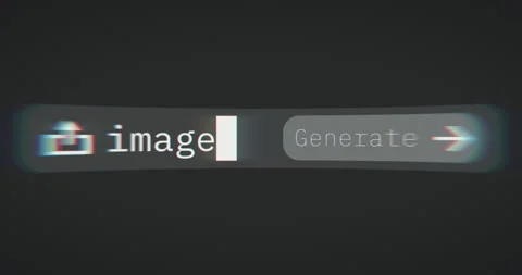 Text to image prompt artificial intelligence input, animation of terminal Stock Footage 277803273