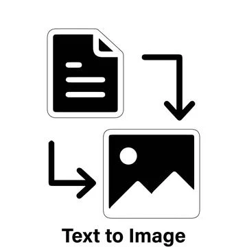 Text to image vector icon design. Stock Illustration