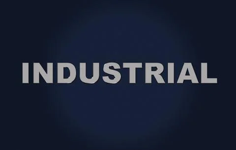 Text Industrial metallic font effect Stock Illustration