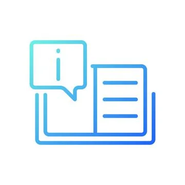 Text information pixel perfect gradient linear vector icon Stockillustratie