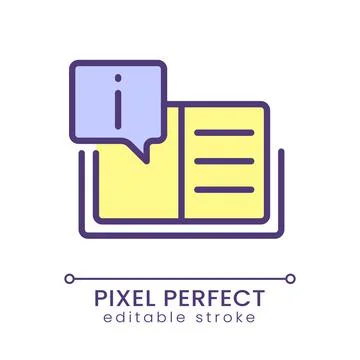 Text information pixel perfect RGB color icon Stock Illustration