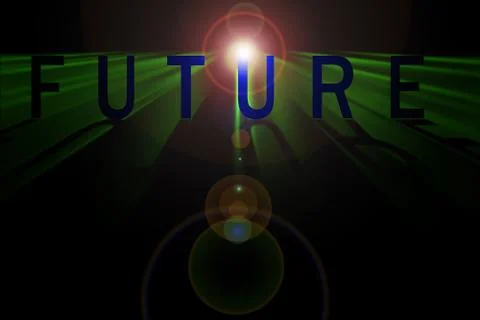 Text with the inscription future Stock Illustration