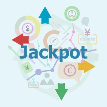 Text Jackpot. Business concept. Abstract infographics options template. Can b Stock Illustration