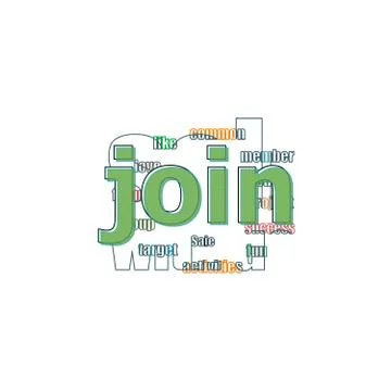 Text Join. Finance concept . Logo design template elements for your applicati Stock Illustration