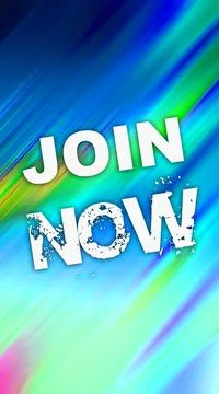 Text join now on vivid fast motion colorful background. Business concept Stock Photos