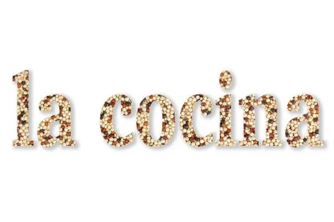 Text la cocina Stock Illustration