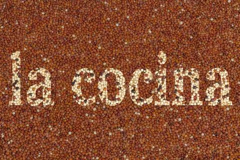 Text la cocina Stock Illustration