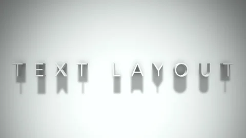 Text layout 3D title animation with shadows on a white background Stock Footage 296991703