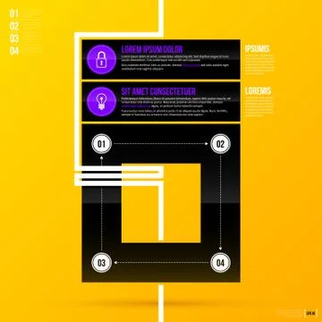 Text layout with two options and cycle template. EPS10 Stock Illustration