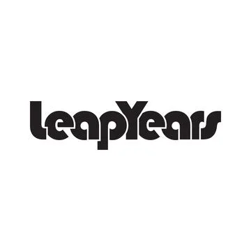 Text LEAP YEARS design vector isolated on white background. Illustrazione stock