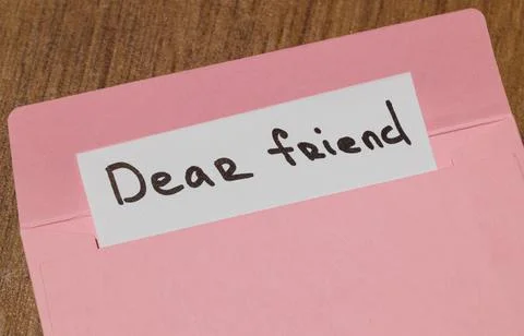 Text letter message rose envelope dear friend close up pattern Stock Photos