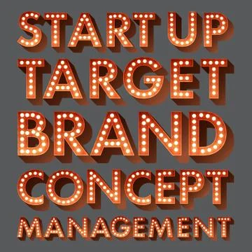 Text Light Stock Illustration