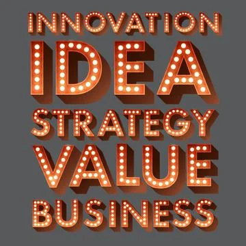 Text Light Stock Illustration