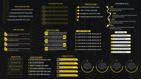Text List Titles Stock After Effects