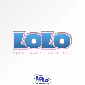 Text Lolo funny font shadow children family brand graffiti effect poster word Illustrazione stock
