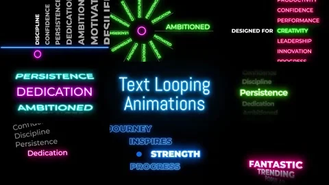 Text Loop Animations 2 (1) After Effects stock
