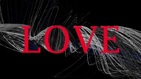 Text LOVE animation with lines and dots Stock Footage 241322207