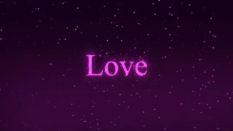 Text love with background made of particles and hearts Stock Footage 308111874