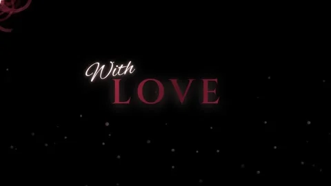 Text with love on a black background with simple design elements Stock Footage 344631960
