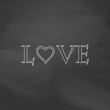 Text Love computer symbol Stock Illustration