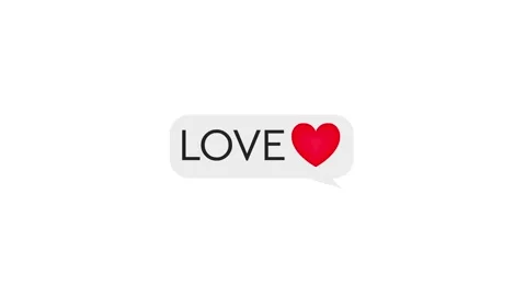 Text love typing in messenger, sending message, message bubble for custom text Stock Footage 150762079