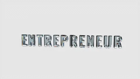 Text Made of shiny glass forming the word entrepreneur Stock Footage 301330372
