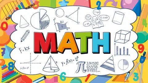 Text Math with Formula Border Background Illustration Stock Illustration