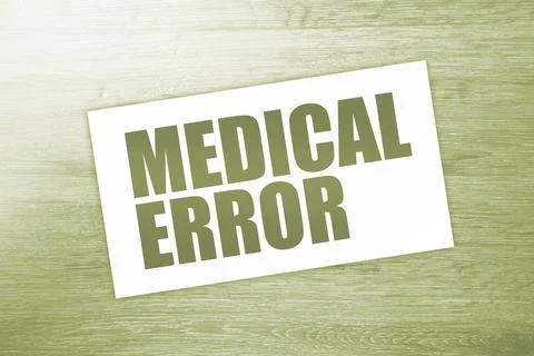Text Medical Error on card on table. Healthcare concept. coronavirus concept Stockfoto's