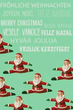 Text merry christmas in different languages Stock Illustration