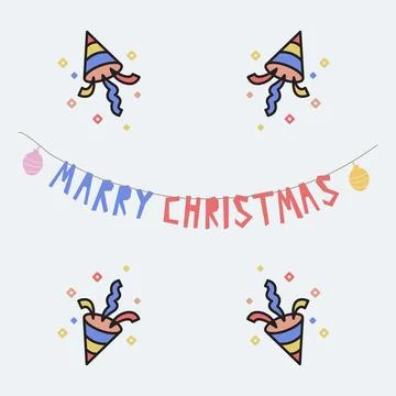 Text Merry Christmas. Stock Illustration