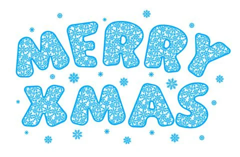 Text - Merry Xmas.  Stock Illustration