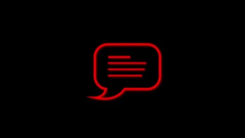 Text message animated outline icon Stock Footage 258432041