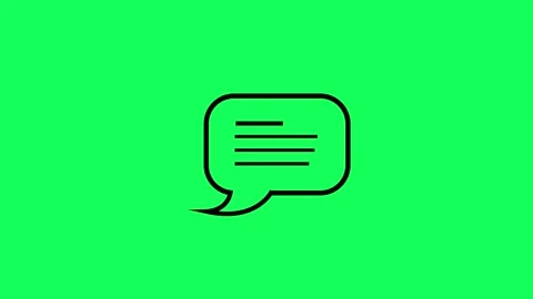 Text message animated outline icon Stock Footage 258432044